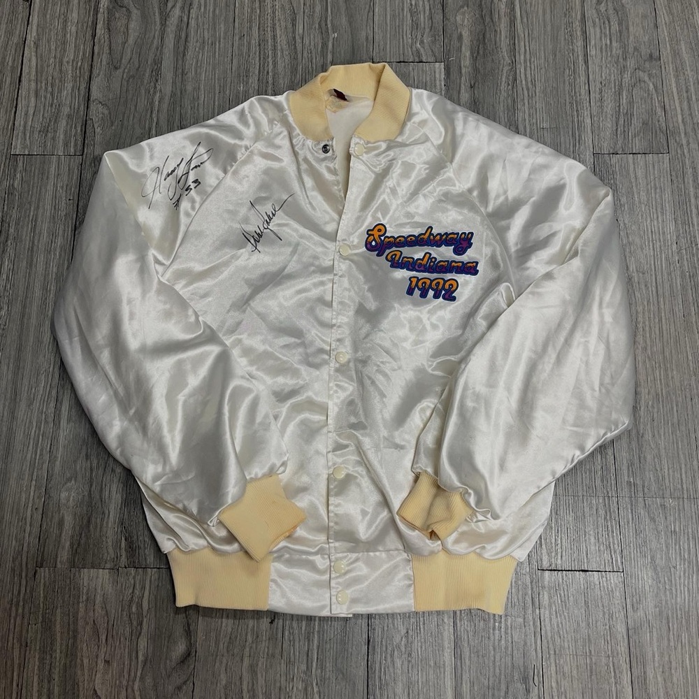Vintage 1992 West Ark Speedway Indiana Stain Jacket Made in the USA